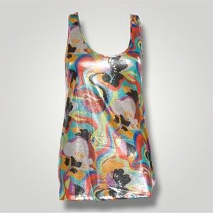 Etro Colorful Metallic Floral Printed Tank Top 🌸